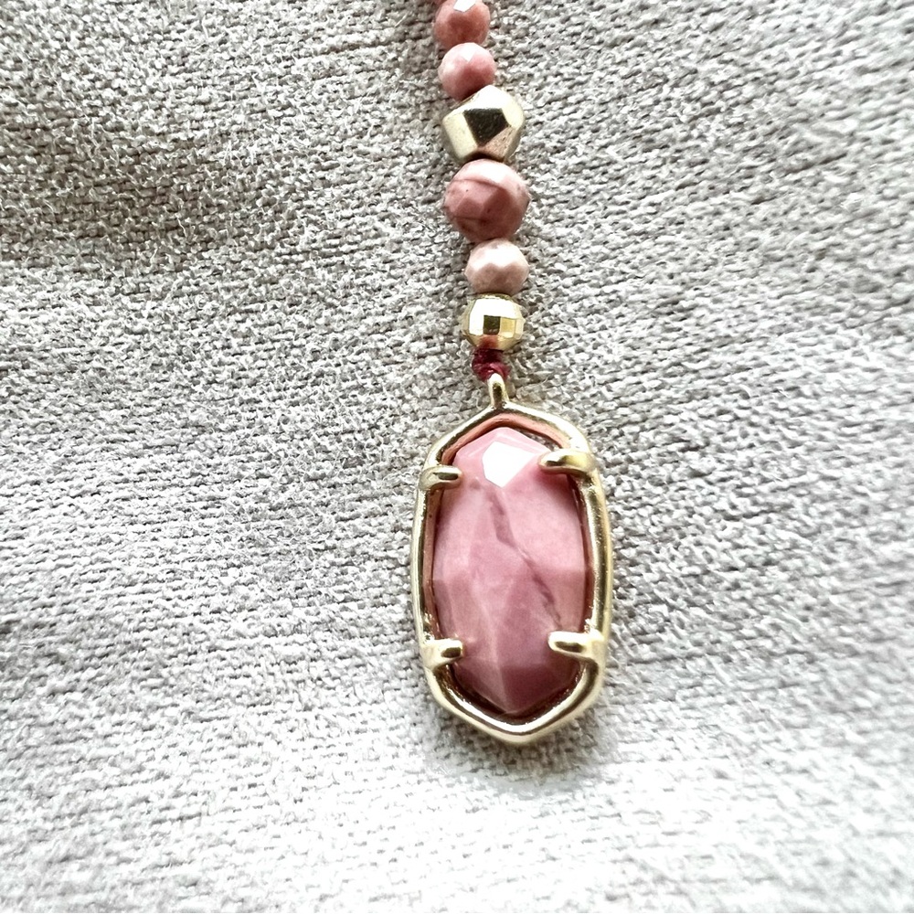 Kendra Scott Bethany Y Necklace in Pink Rhodonite